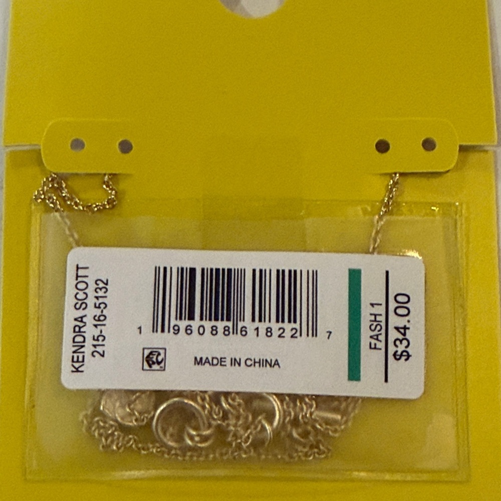 Kendra Scott Gold Leigh Charm Necklace/NWT - Picture 7 of 8